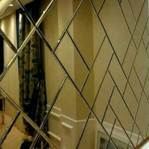 Golden Glass Mirror Wall Designs