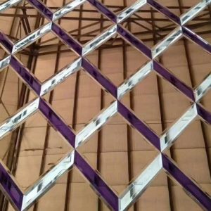 Mirror Glass Cut Work decor for Feature Wall