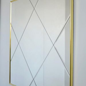 Mirror Glass Diamond Cut Frame