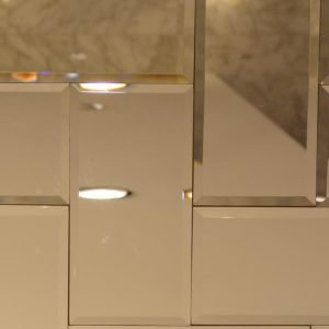Mirror looking Glass Feature Wall
